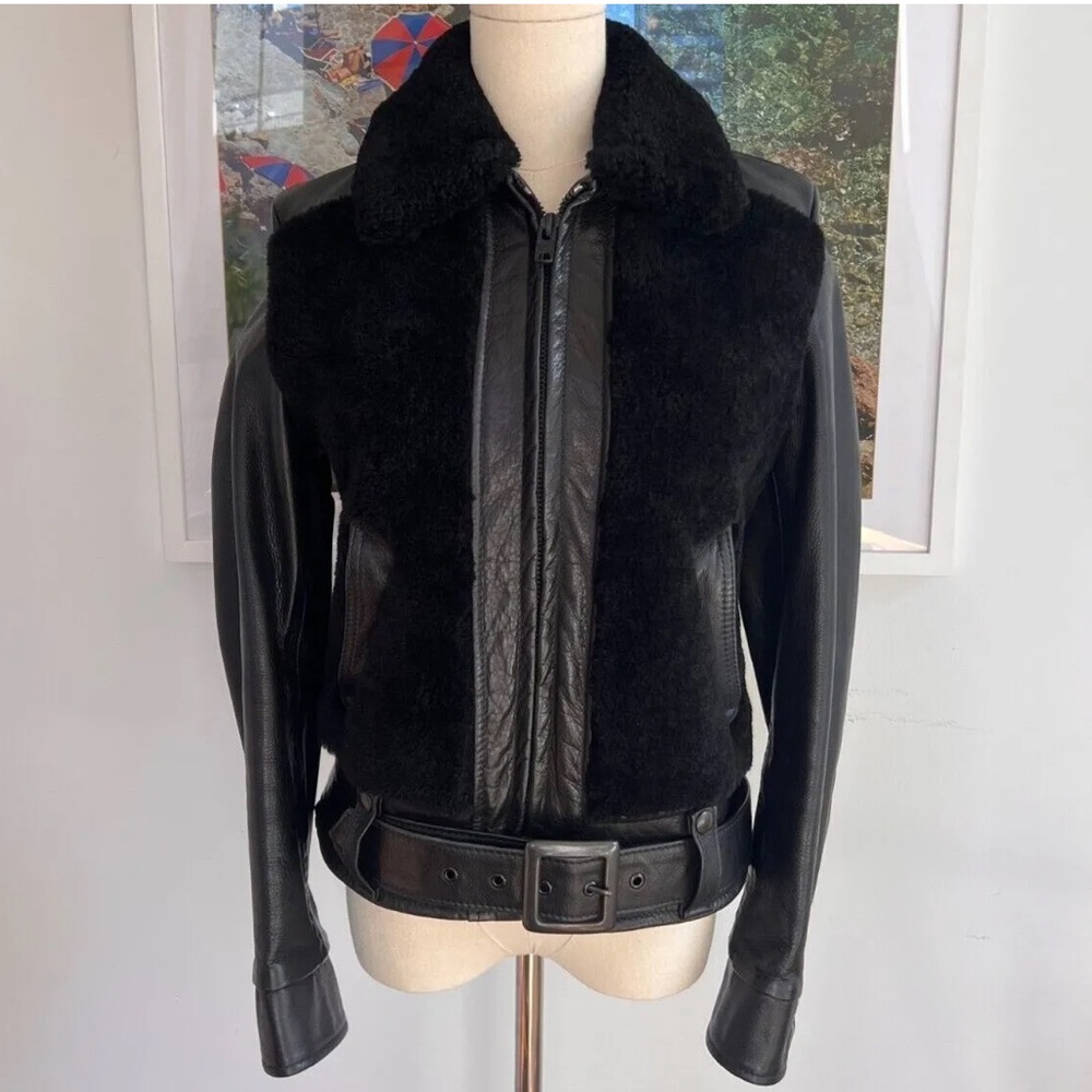 Schott NYC Sheepskin Leather Jacket - Picture 3 of 7